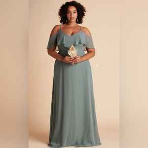 Birdy Grey Jane Chiffon Convertible Dress Sea Glass Size 3X New Bridesmaid